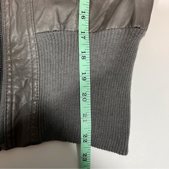 Therapy Faux Leather Gray Jacket - Picture 14 of 16